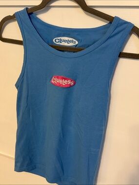 Clueless Blue Tank Top with Logo